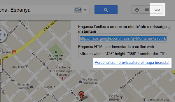 Personalizar mapa incrustado de Google Maps