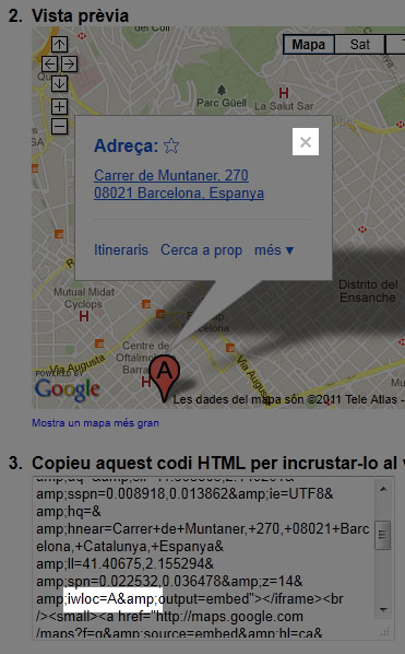 Personalizar mapa incrustado de Google Maps